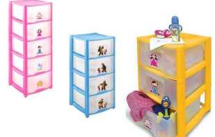Options for plastic children's dressers, selection features
