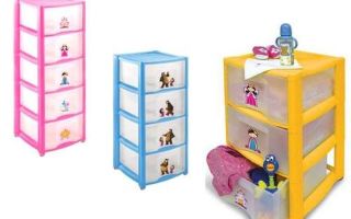 Opties voor plastic dressoirs voor kinderen, selectiefuncties
