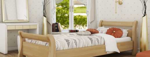 Různé dřevěné postele, možnosti velikosti
