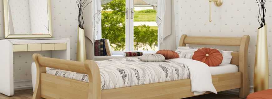 Medinių viengulių lovų įvairovė, dydžių variantai
