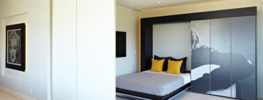 Moderni sänky seinässä - mukavuus ja käytännöllisyys yhdessä tuotteessa