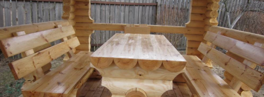 Features of log furniture, an overview of models
