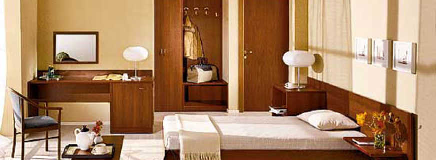 Merkmale der Möbel in einem Hotel und Hotel, mögliche Optionen