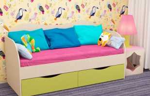 مزايا سرير للأطفال مع أدراج ، أنواع مختلفة من التصاميم