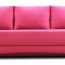 Rózsaszín kanapé elhelyezése, különféle stílusokkal kombinálva