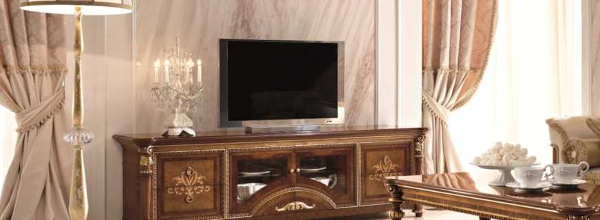 Hur man väljer ett TV-stativ i klassisk stil, expertråd