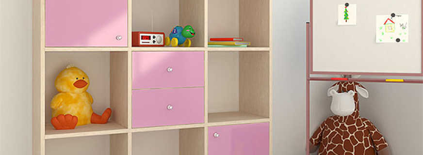 Overview of cabinets for toys, selection rules