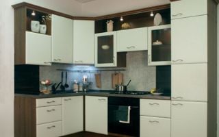 Είδη γωνιακών επίπλων κουζίνας για μικρό χώρο, φωτογραφίες έτοιμων λύσεων