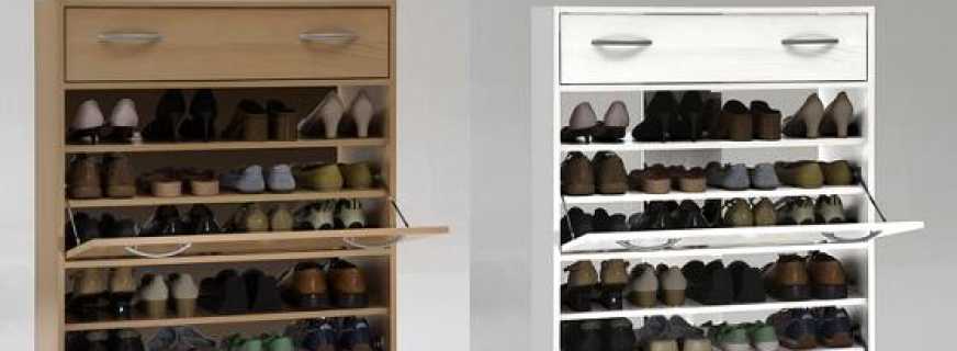 Features of the selection of narrow cabinets for shoes for the hallway