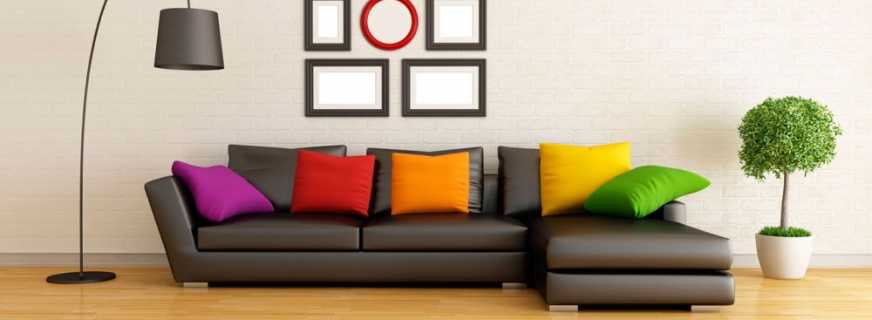 Výběr barvy pohovky, s ohledem na vlastnosti interiéru, populární řešení