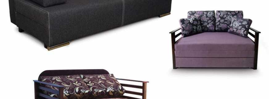 Model popular katil sofa, yang pengisi dan upholsteri adalah yang paling praktikal