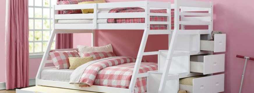 Druhy poschodových postelí pre deti s bočnými stranami, kritériá výberu