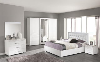 Vilka är alternativen för vita möbler i sovrummet