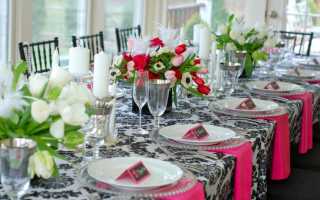 What should be the table setting for the birthday, etiquette rules