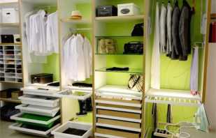 Types d'armoires de remplissage et de dressing, les principaux éléments