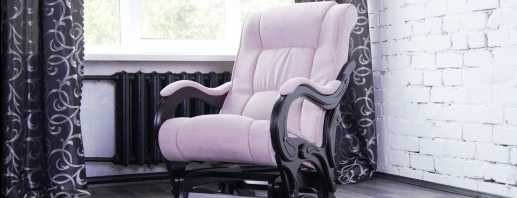 Features of chair-gliders, advantages, disadvantages