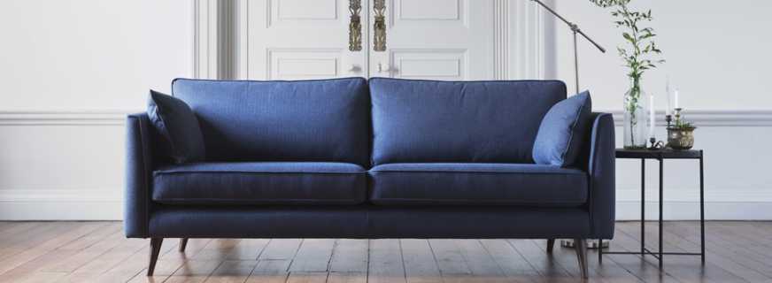 İç mekan için mavi bir kanepe nasıl seçilir, başarılı renk kombinasyonları