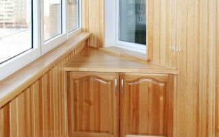 Overview of corner cabinets for the balcony, the nuances of choice