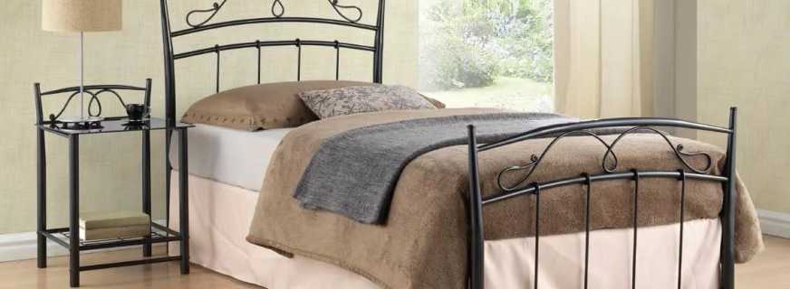 Đánh giá chi tiết giường đơn bằng kim loại, một vị trí trong nội thất