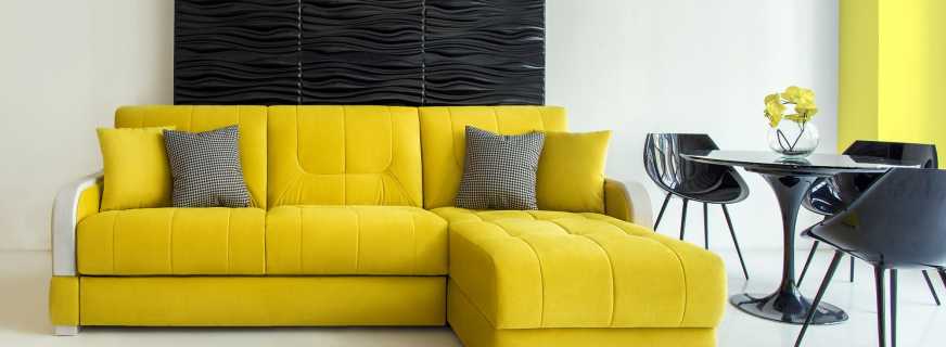 כללים לבחירת ספה צהובה, צבעי הלוויה המצליחים ביותר