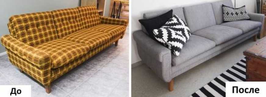Χαρακτηριστικά της αποκατάστασης του καναπέ με τα χέρια σας, μια σειρά βημάτων