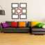 اختيار لون الأريكة ، مع مراعاة الخصائص الداخلية والحلول الشعبية
