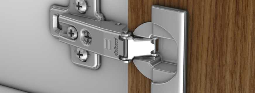 Options for hidden furniture hinges, their features