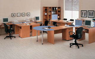Opzioni di mobili per ufficio, panoramica del modello