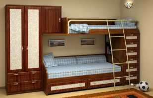 Charakteristika poschodových postelí pre dospievajúcich a ich odrôd