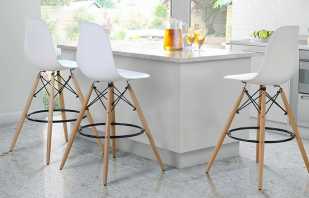 How to determine the height of the bar stool, varieties of models