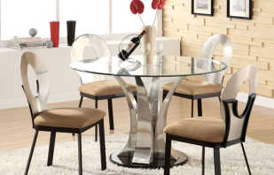 Options pour les meubles en verre, ses caractéristiques et ses performances