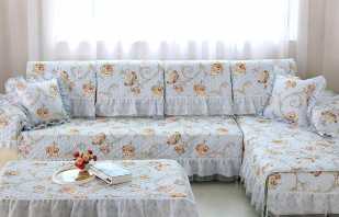 Ágytakarók széles választéka a sarokkanapén, varrás nélküli DIY tippek