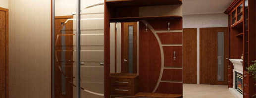 Vue d'ensemble des armoires du couloir et photos des options possibles