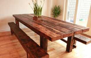DIY εργαστήριο για την κατασκευή ενός ξύλινου τραπέζι