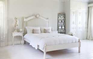 Die wichtigsten Unterschiede zwischen den Betten im Stil der Provence, vor allem die Richtung