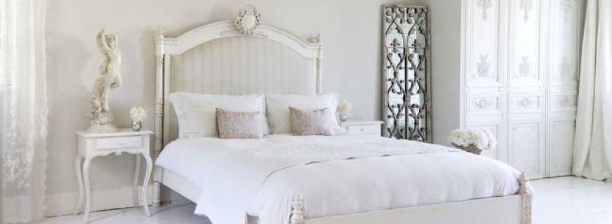 Perbezaan utama antara katil yang dibuat dalam gaya Provence, terutama arah