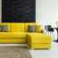 Reglas para elegir un sofá amarillo, los colores complementarios más exitosos
