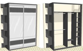 Rules for creating a project for a sliding wardrobe, important points