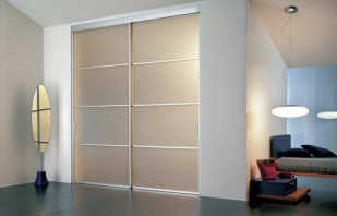 Options for sliding wardrobes with frosted glass; model overview