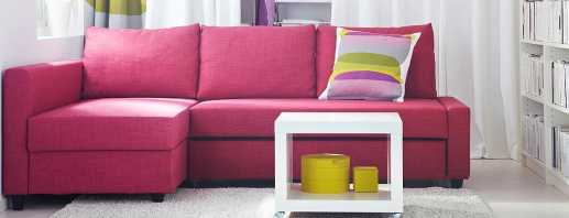 Varietats de sofàs de cantó Ikea, models populars