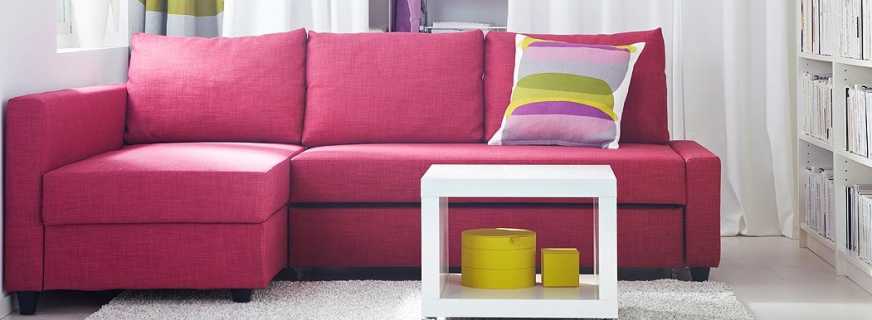 Varietà di divani angolari Ikea, modelli popolari