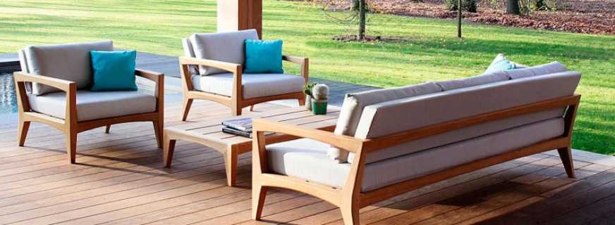 Características de los muebles de exterior, los matices de elegir materiales resistentes.