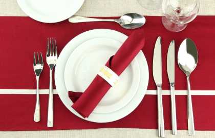 As regras da mesa para etiqueta, a escolha de pratos e decoração