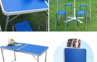 Varieties of furniture for picnics, popular options and sets