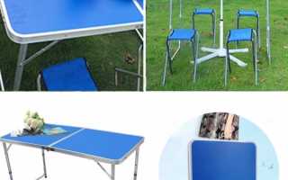 Varietà di mobili per picnic, opzioni e set popolari