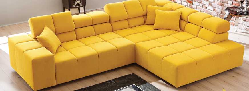 Model terbaik sofa di ruang tamu dengan gaya moden, peraturan pilihan