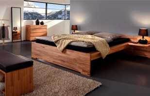 Pluses d’un llit doble de fusta, característiques i mides de disseny