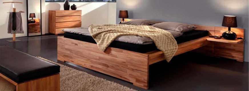 Плугови дрвеног брачног кревета, дизајнерских карактеристика и величина