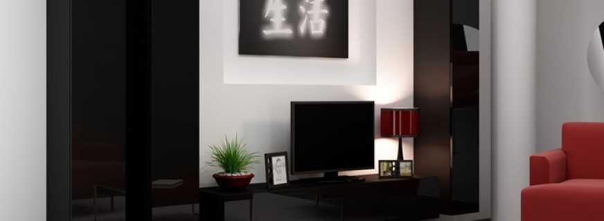 The choice of glossy furniture in the living room, the advantages of such designs