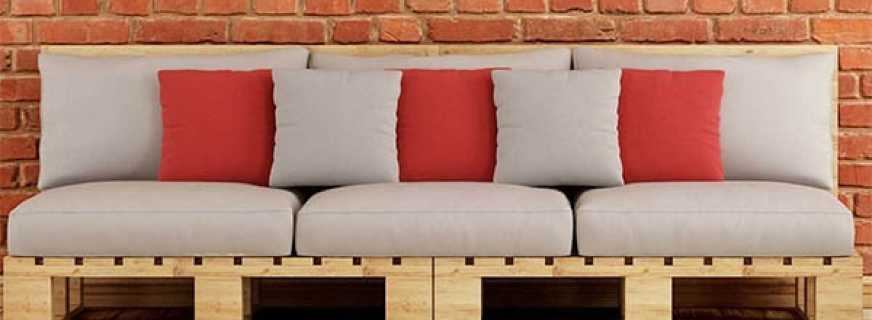 Sebab-sebab populariti sofa dari palet, ciri-ciri mereka